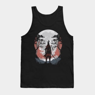 Moonlit Samurai: Echoes of Ancient Warriors” Tank Top